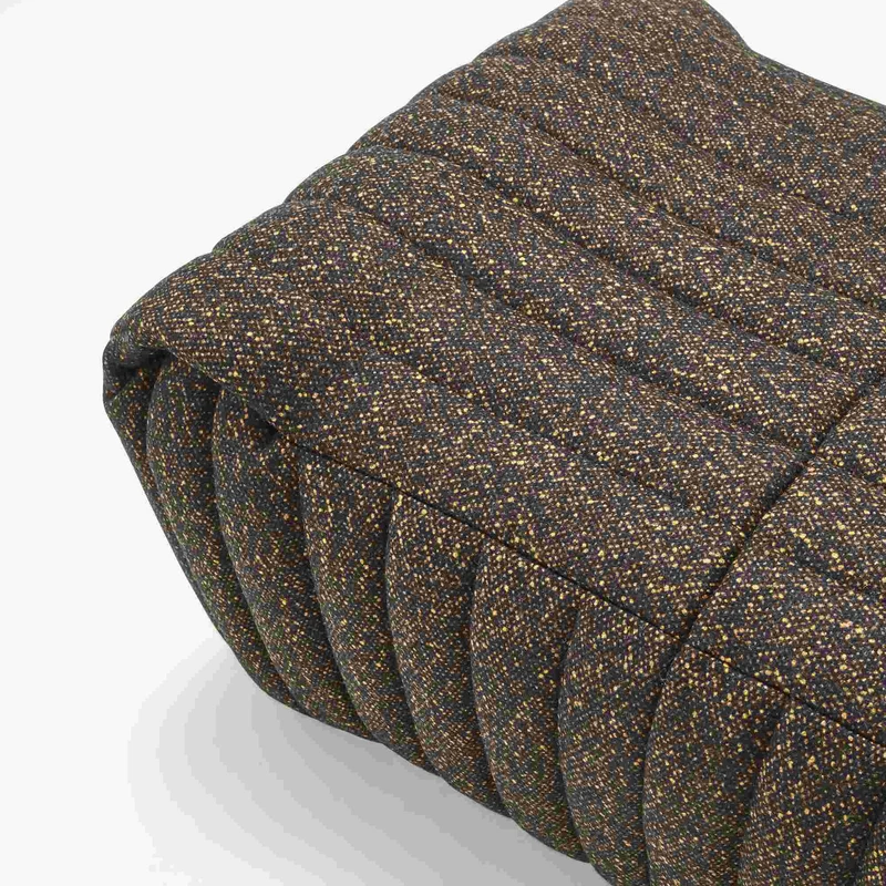 SANDRA - Pouf en tissu Ara coloris Noisette