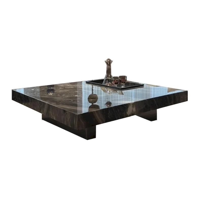 Table basse carrée en pierre frittée