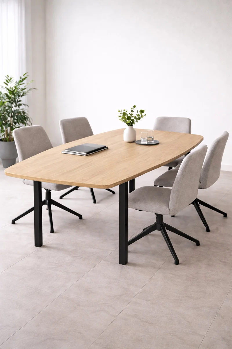 Table de réunion tonneau professionnelle Astral 6 pers