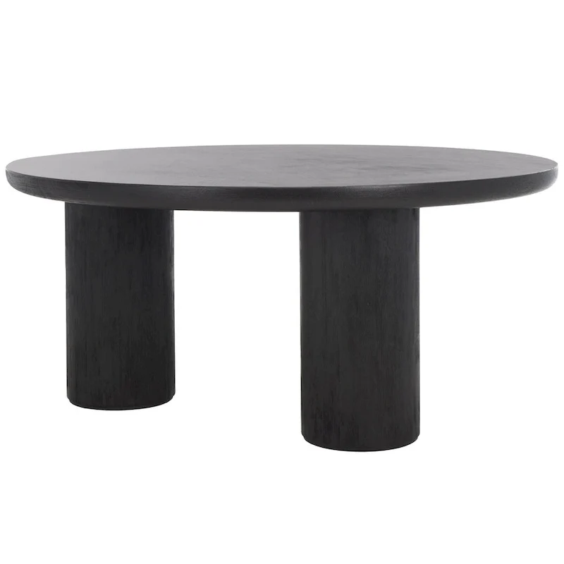 Table basse ronde à trois pieds - 40 cm de large x 40 cm de profondeur x 18 cm de haut