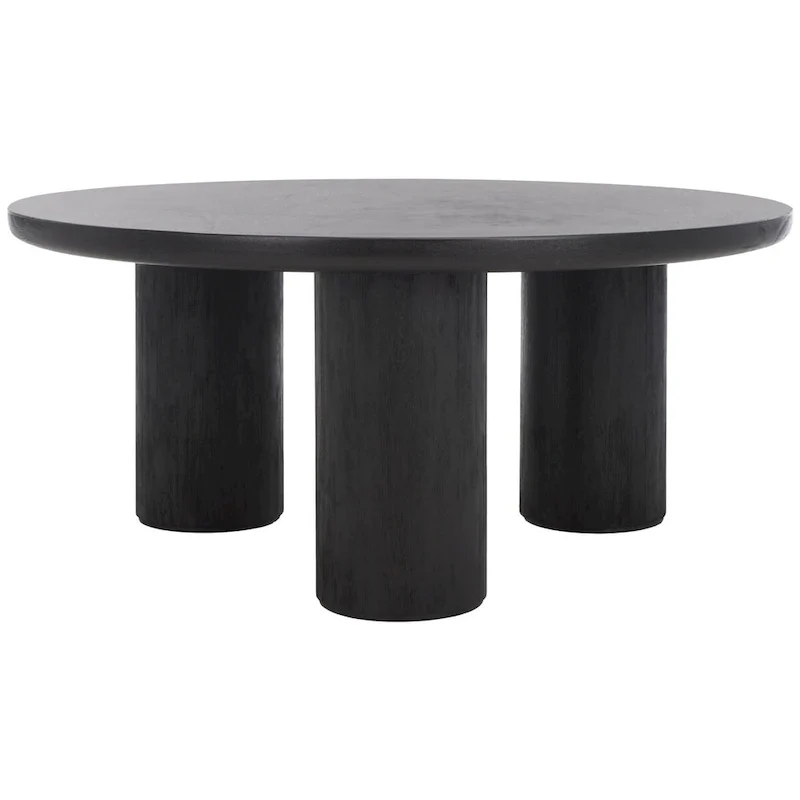 Table basse ronde à trois pieds - 40 cm de large x 40 cm de profondeur x 18 cm de haut