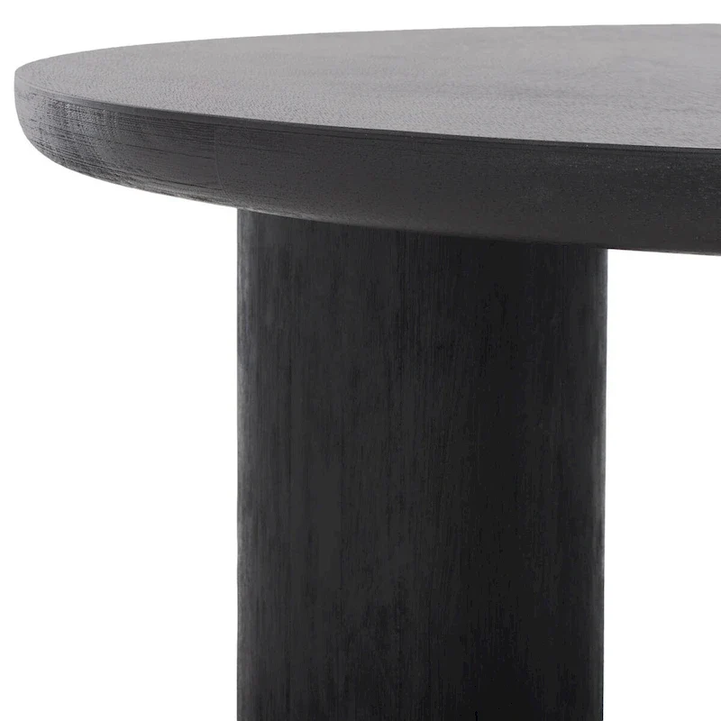 Table basse ronde à trois pieds - 40 cm de large x 40 cm de profondeur x 18 cm de haut