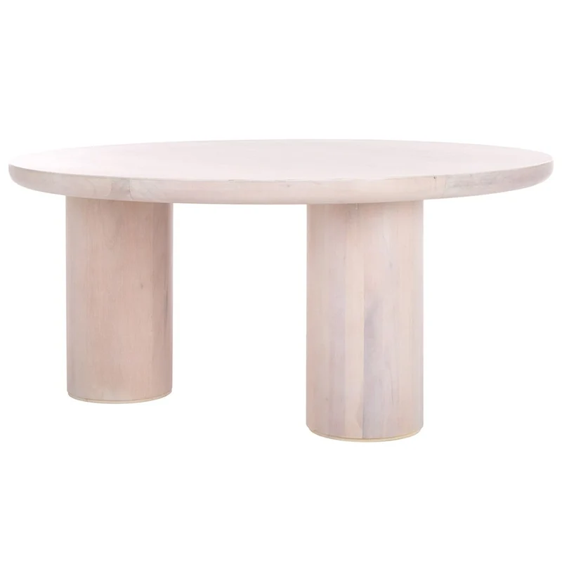 Table basse ronde à trois pieds - 40 cm de large x 40 cm de profondeur x 18 cm de haut