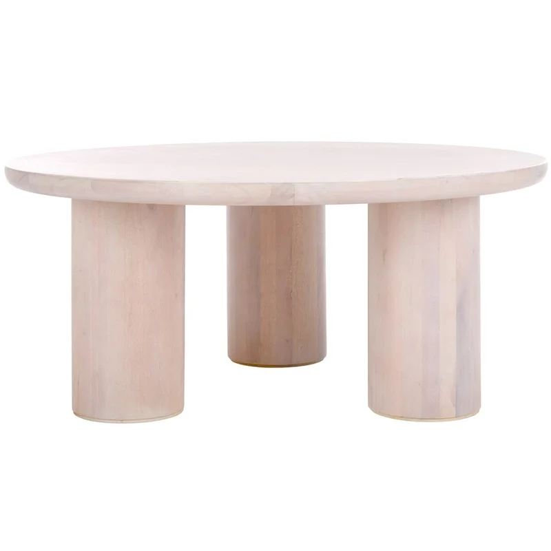 Table basse ronde à trois pieds - 40 cm de large x 40 cm de profondeur x 18 cm de haut