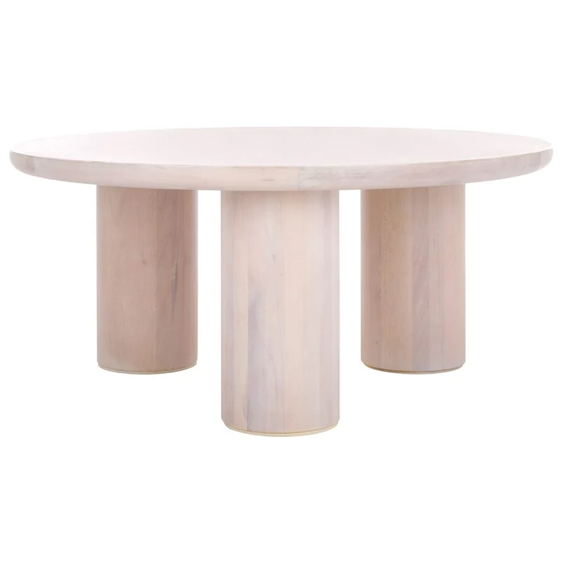 Table basse ronde à trois pieds - 40 cm de large x 40 cm de profondeur x 18 cm de haut