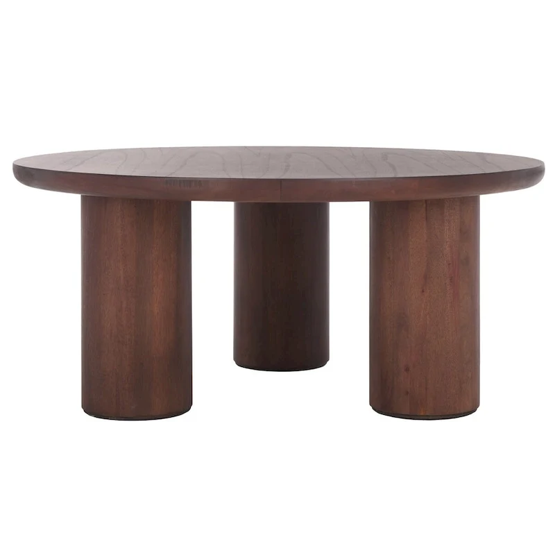 Table basse ronde à trois pieds - 40 cm de large x 40 cm de profondeur x 18 cm de haut