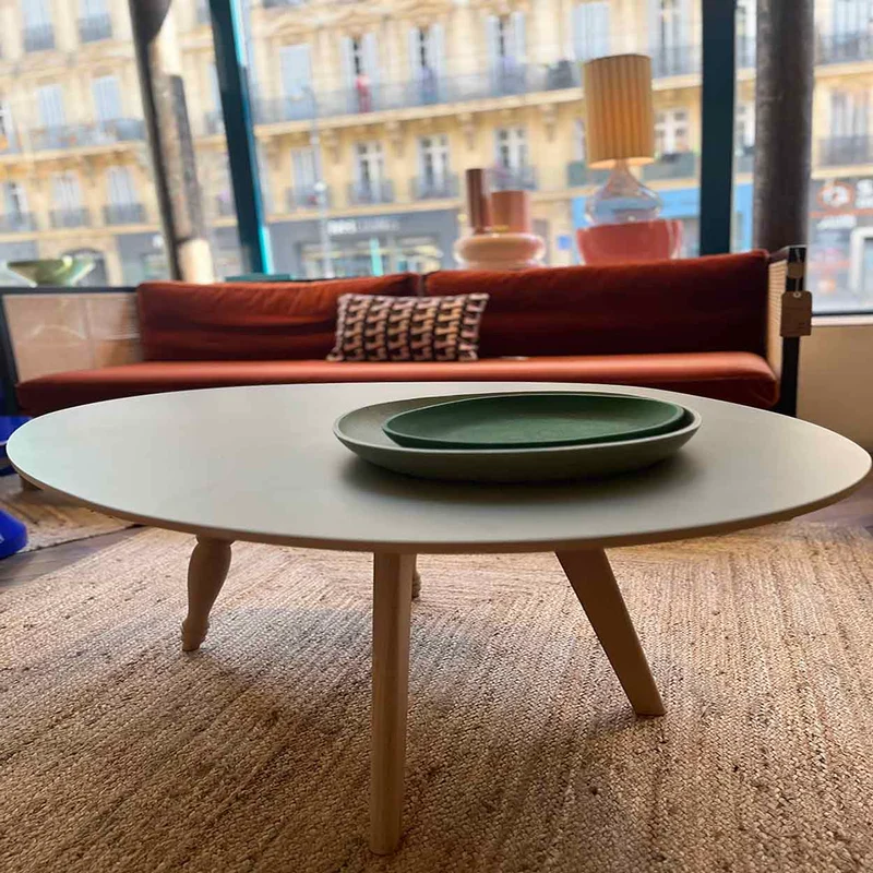 LOT 2 TABLES GALET KAKI