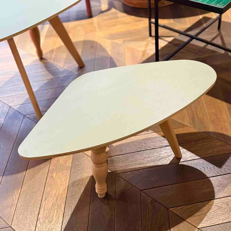 LOT 2 TABLES GALET KAKI