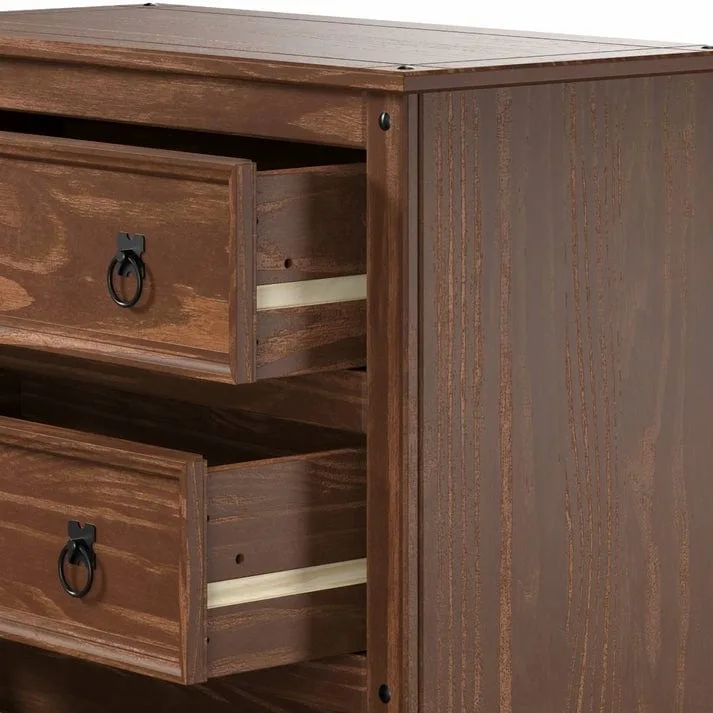Coiffeuse en bois à quatre tiroirs