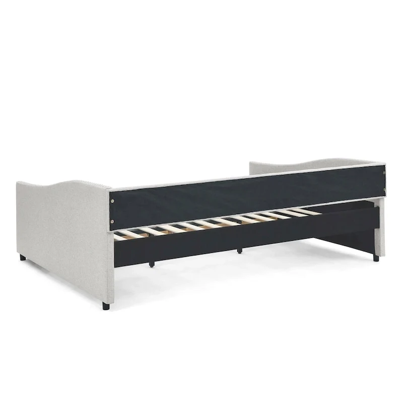 Lit de repos Queen Size avec tiroirs, canapé-lit capitonné
