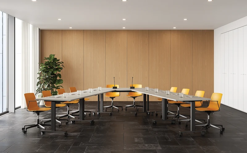 Table de réunion pliante sur roulettes Pop Folding