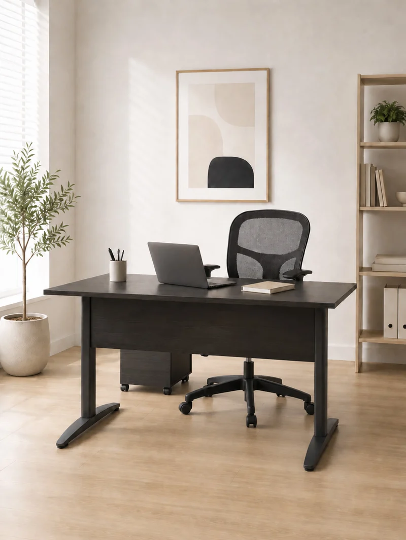Pack Essentiel : Poste de Travail Professionnel Effect Complet – Bureau, Fauteuil et Caisson