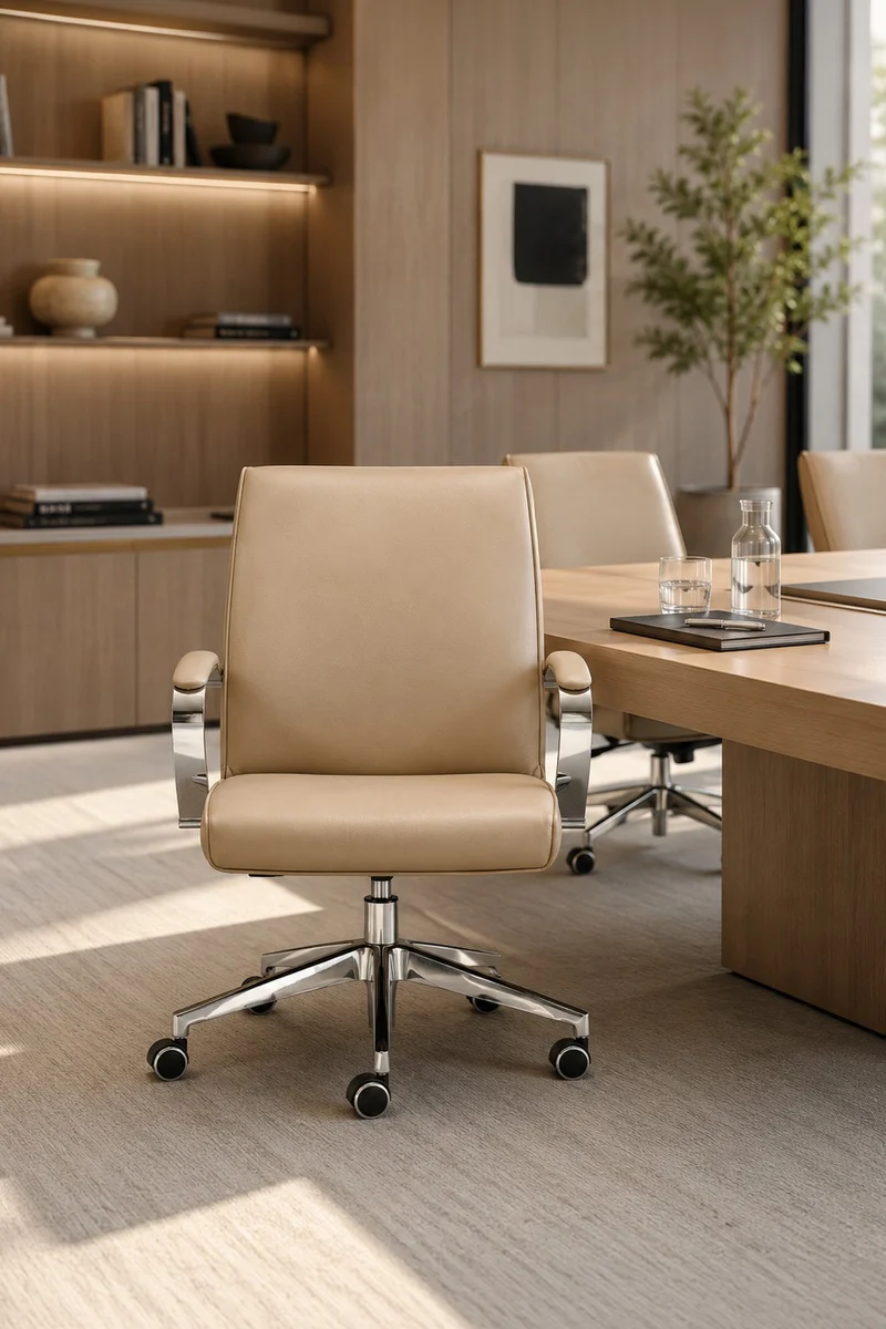 Fauteuil de direction Venus cuir dossier moyen