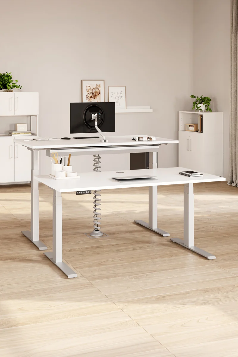 Bureau assis-debout Desk Up - L120 / 160 / 180 cm