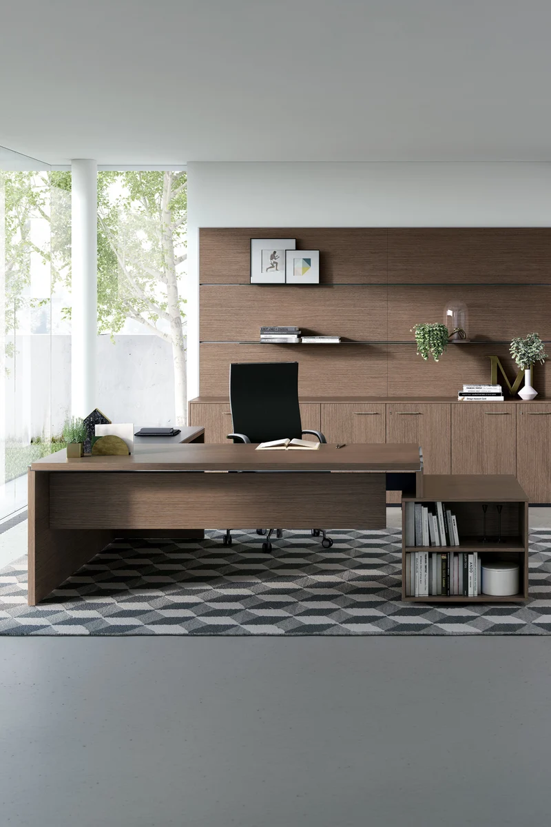 Bureau de direction Asset avec retour et rangement