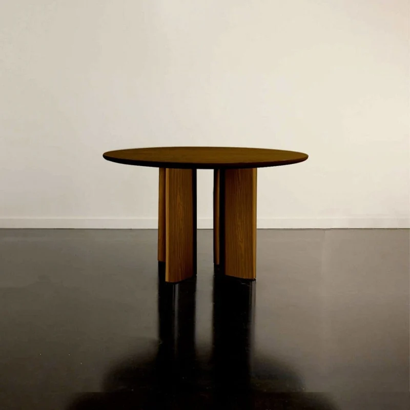 TABLE RONDE JOE - BOIS VERNIS