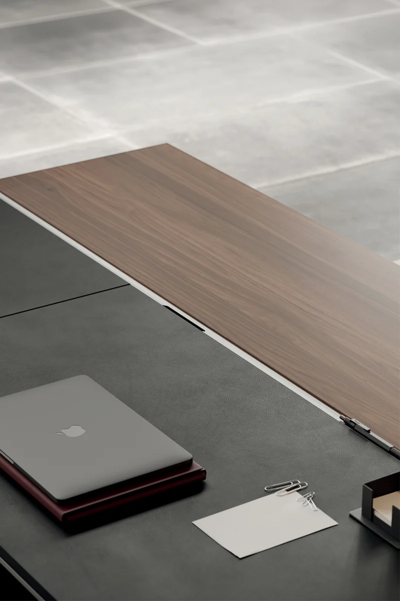 Bureau de direction L200 ONO Monolithique - Placage bois