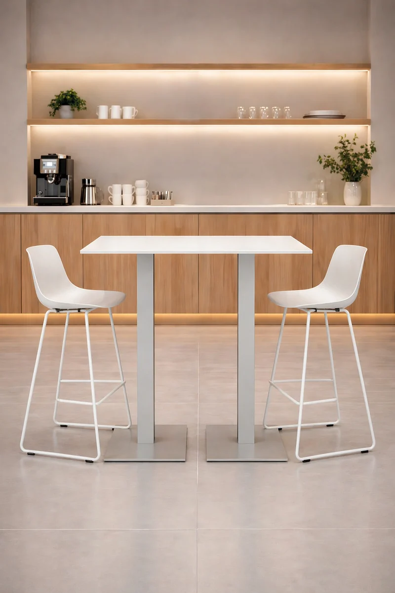 Table haute Newline rectangulaire - Pieds carrés