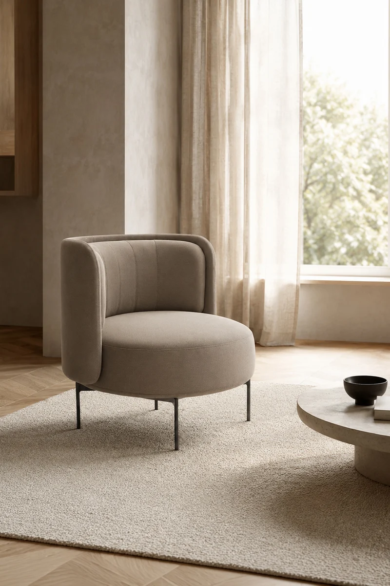 Fauteuil lounge dossier bas Joe