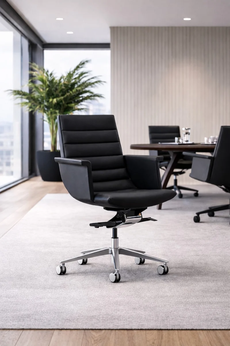 Fauteuil design Key - Dossier moyen & accoudoirs confort