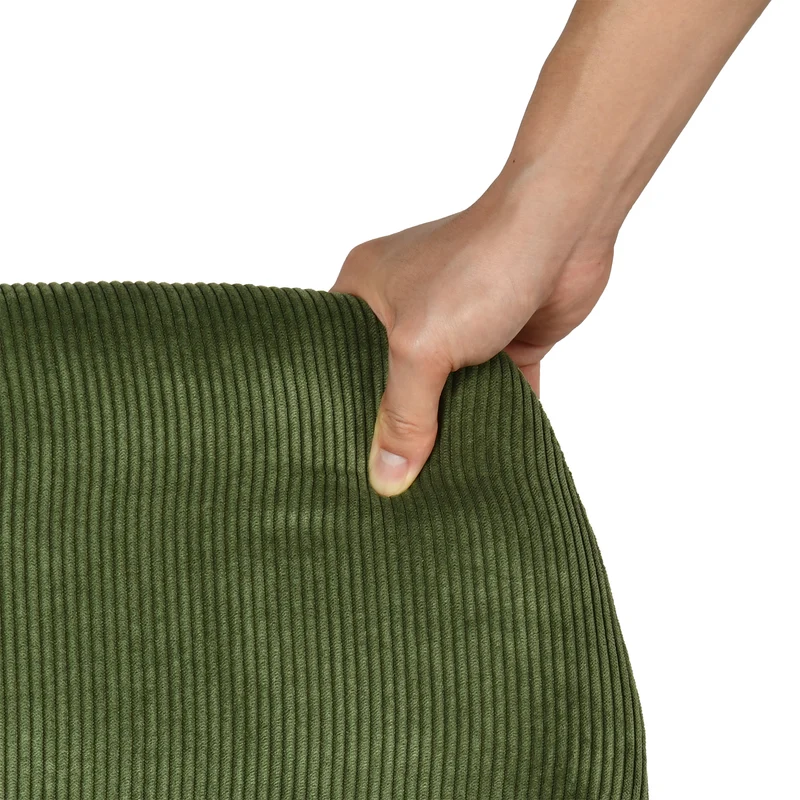 Ensemble bureau pliable et fauteuil de bureau en velours côtelé vert olive - ASCOLI & ROSS