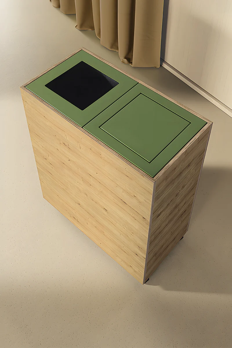 Module de tri double Pick Up Wood - 2x60L