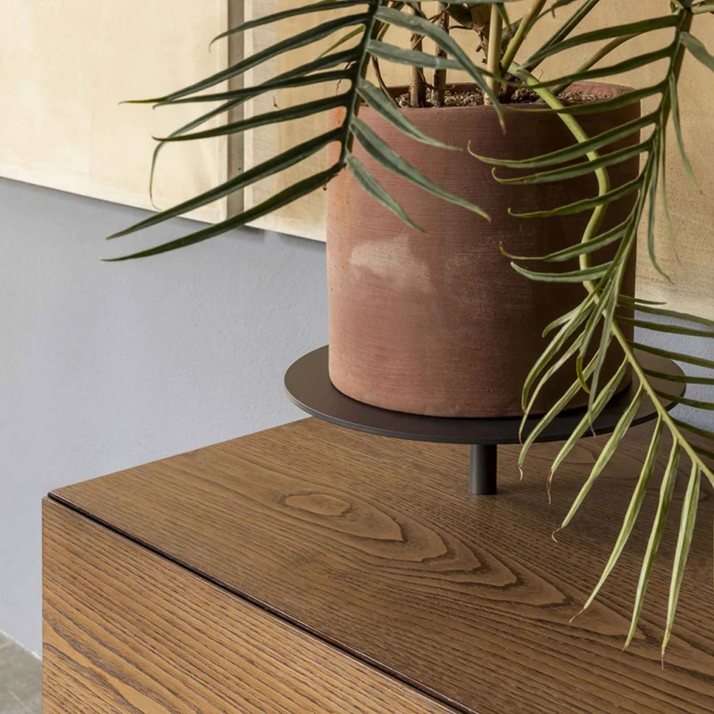 Oak Plated Cabinet IKEBANA CREDENZA by Uto Balmoral for Mogg