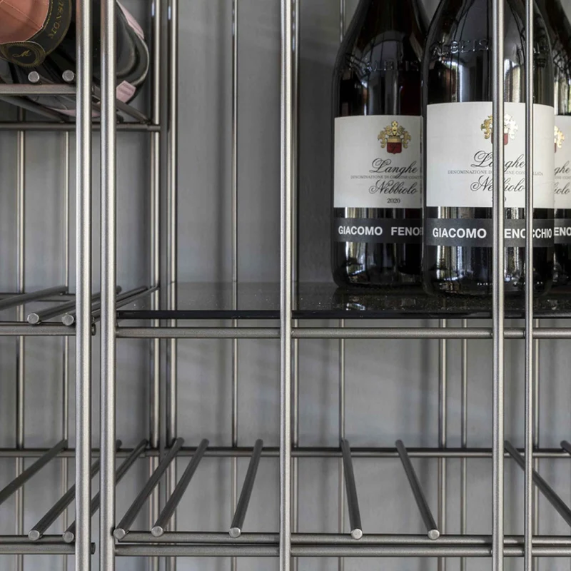 Metal Floor Standing Wine Rack METRICA WINERY by Ctrlzak Studio for Mogg
