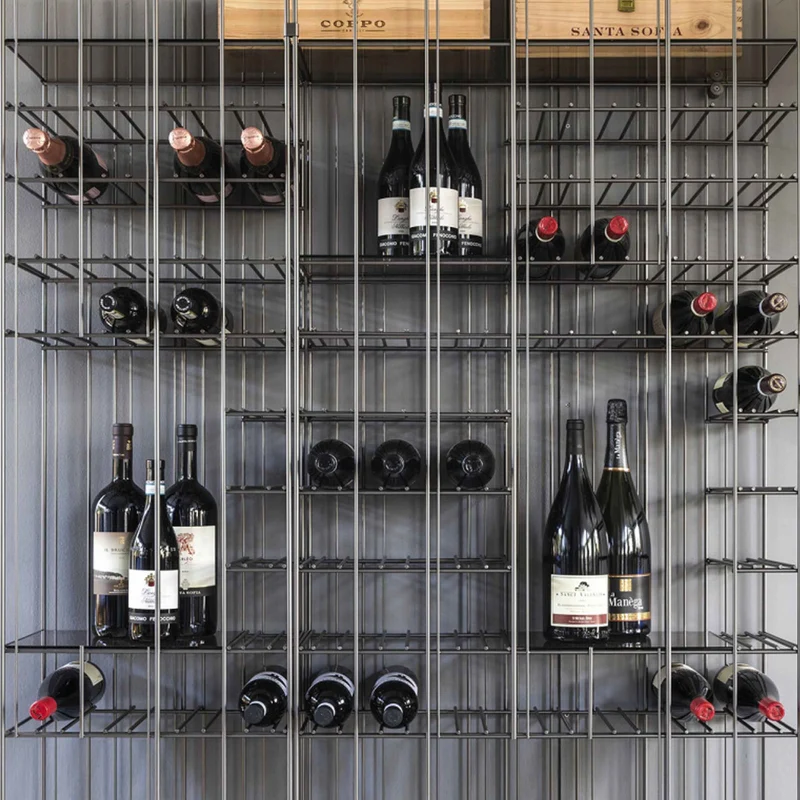 Metal Floor Standing Wine Rack METRICA WINERY by Ctrlzak Studio for Mogg