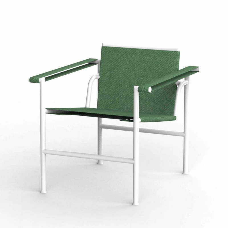 Outdoor Armchair - "1, Fauteuil à dossier basculant", designed by Charlotte Perriand, Le Corbusier, Pierre Jeanneret for Cassina