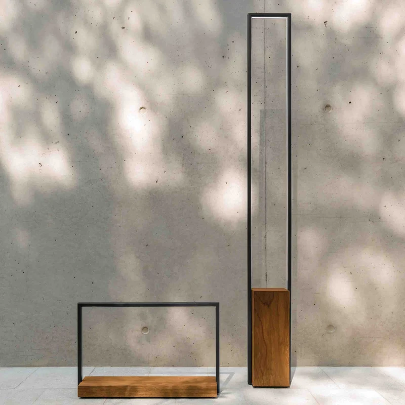 Outdoor Wood and Steel Lamp CASILDA by Ramón Esteve for Talenti