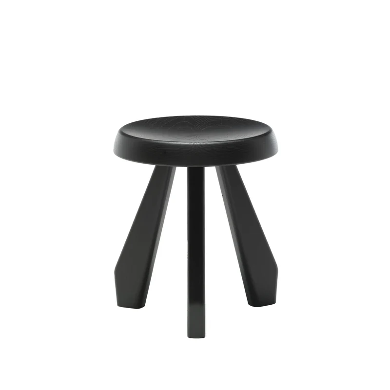 Wood Stool TABOURET MERIBEL, designed by Charlotte Perriand for Cassina