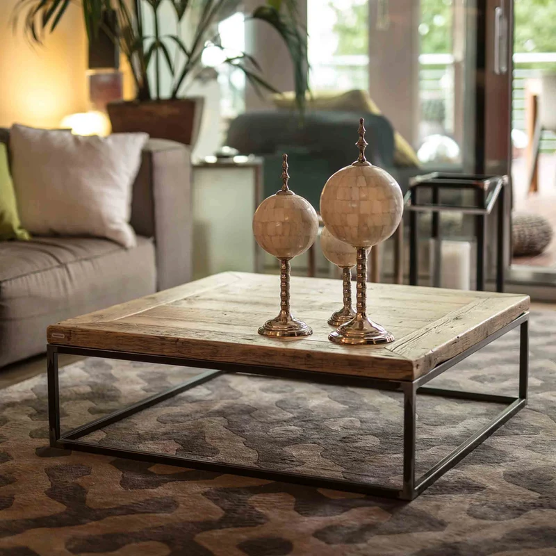 Reclaimed Wood Coffee Table ROMEO by Giuseppe Mazzardi for Inventoom