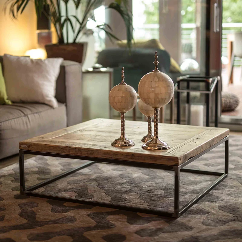 Reclaimed Wood Coffee Table ROMEO by Giuseppe Mazzardi for Inventoom