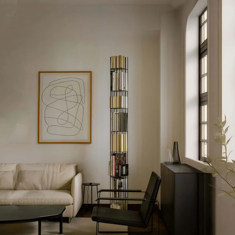 Metal Bookshelf METRICA TOWER by Ctrlzak for Mogg
