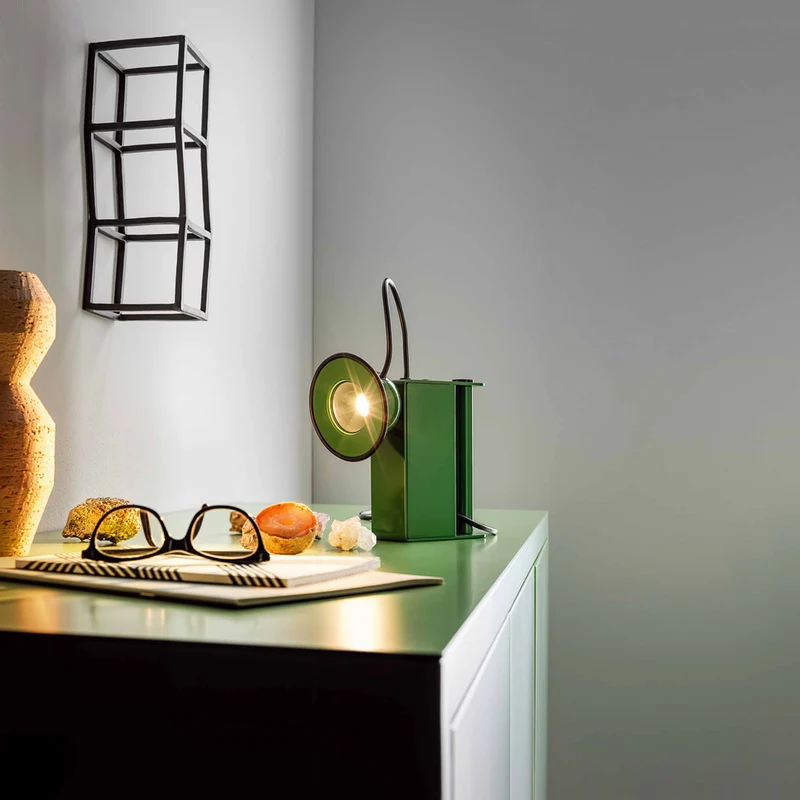 Metal Table Lamp MINIBOX by Gae Aulenti & Piero Castiglioni for Stilnovo
