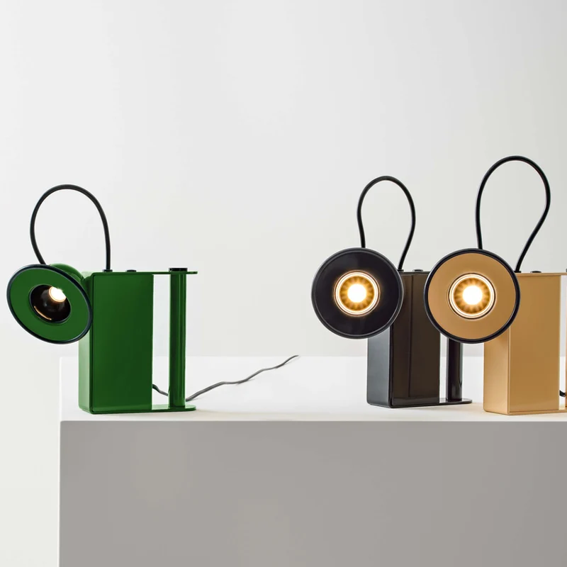 Metal Table Lamp MINIBOX by Gae Aulenti & Piero Castiglioni for Stilnovo