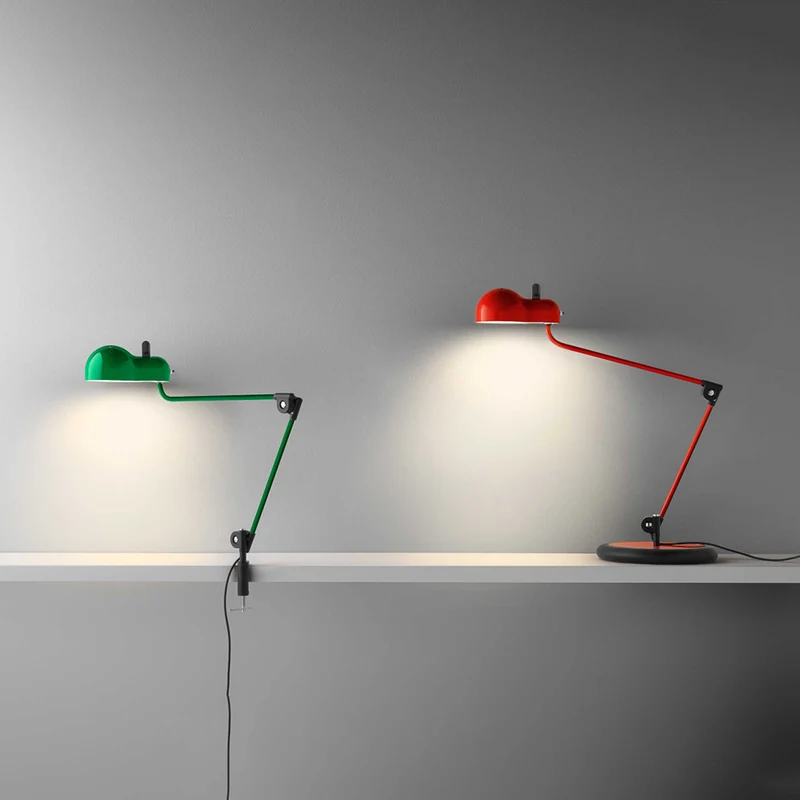 Clamp-On Table Lamp TOPO by Joe Colombo for Stilnovo