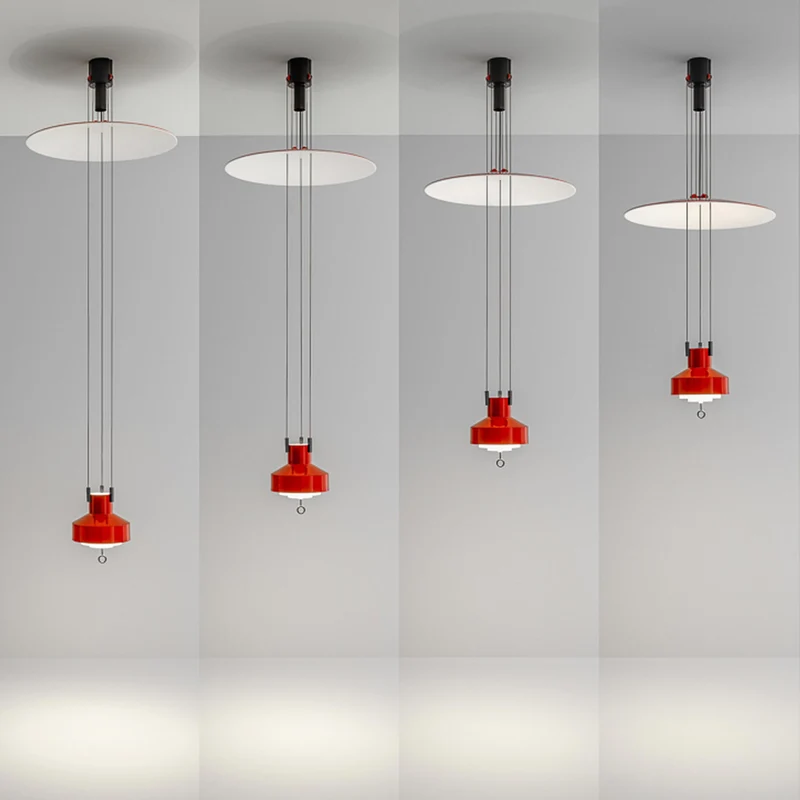 Adjustable Metal Suspension Lamp SALISCENDI by Achille & Pier Giacomo Castiglioni for Stilnovo