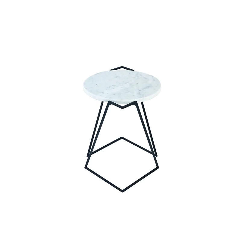 Carrara Marble Side Table SATURNO by Nicola Di Froscia for DFdesignLab