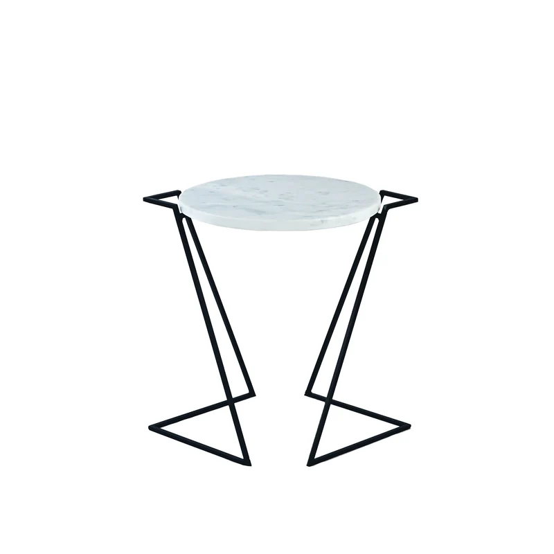 Carrara Marble Side Table SATURNO by Nicola Di Froscia for DFdesignLab