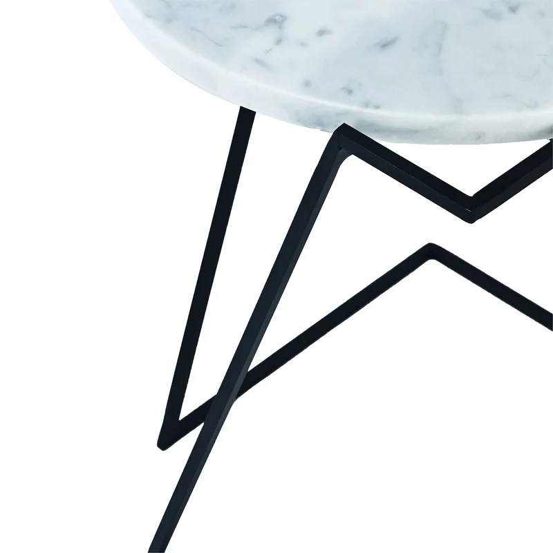 Carrara Marble Side Table SATURNO by Nicola Di Froscia for DFdesignLab
