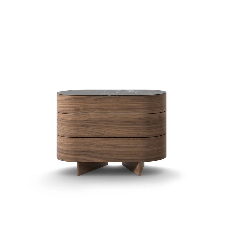 Wood and Marble Chest of Drawer RONDOS, designed by Patricia Urquiola for Cassina