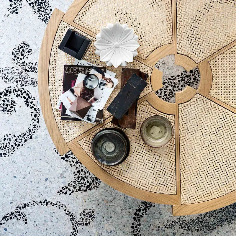 Oak Wood Coffee Table RIO, designed by Charlotte Perriand for Cassina