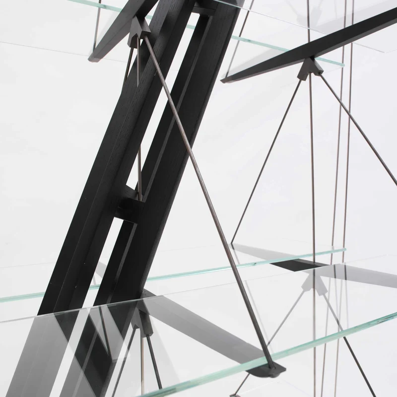 Glass and Wood Bookshelf VELIERO, designed by Franco Albini for Cassina - Limited Edition