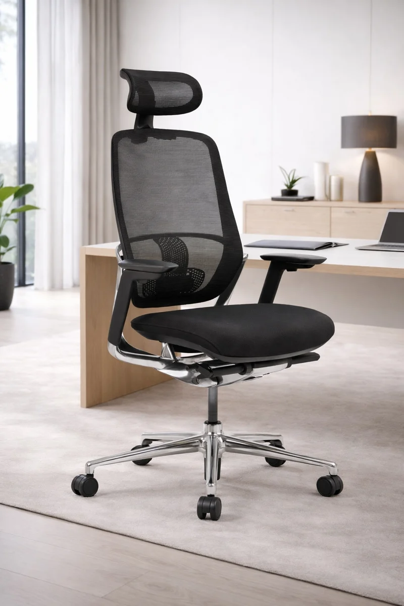Siège ergonomique Yuki avec têtière - Synchrone 4D