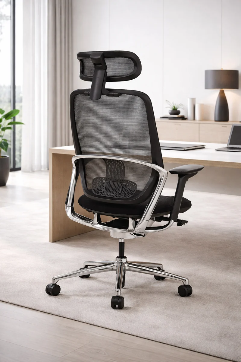 Siège ergonomique Yuki avec têtière - Synchrone 4D