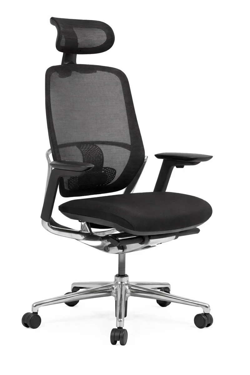 Siège ergonomique Yuki avec têtière - Synchrone 4D