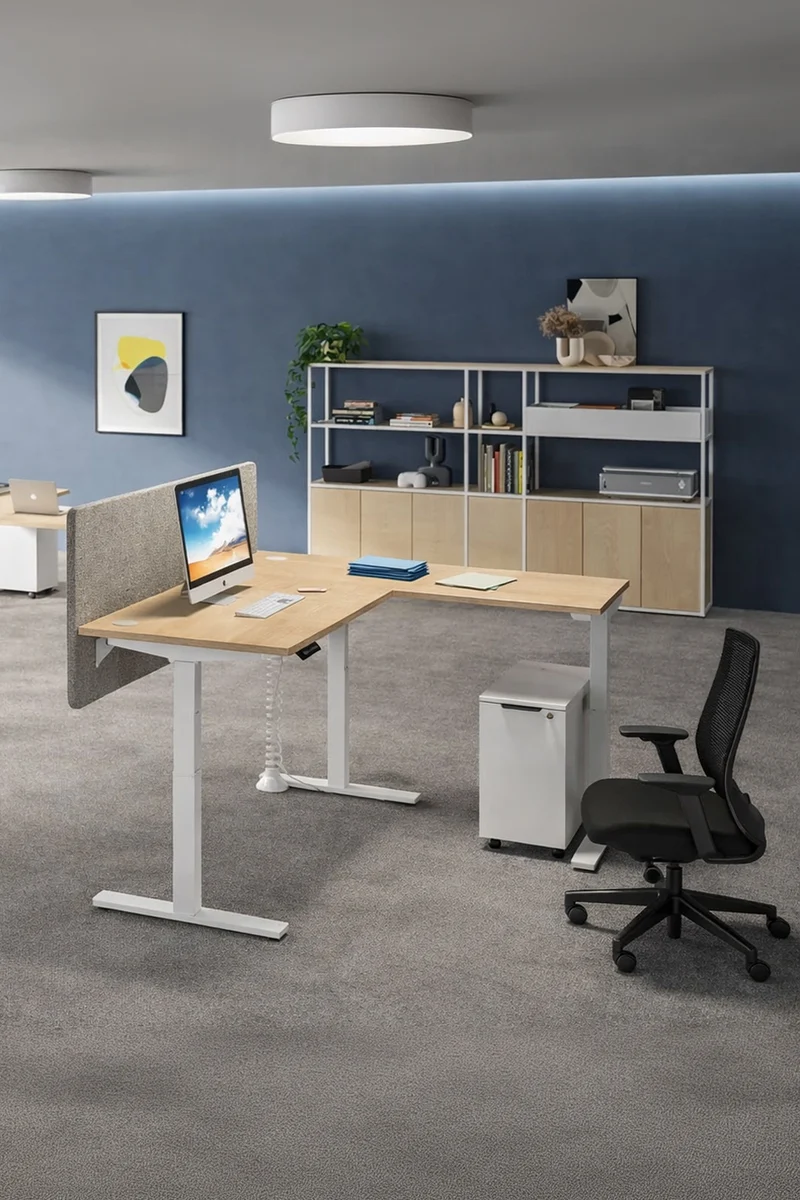 Bureau d'angle assis-debout Top & Down