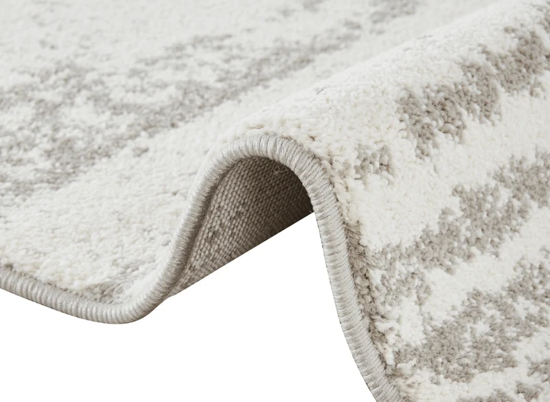 Tapis strié beige et gris 160 x 230 cm NOEA